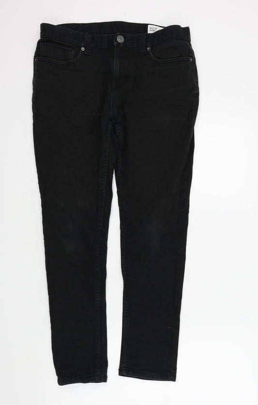Denim & Co. Womens Black   Straight Jeans Size 32 L27 in