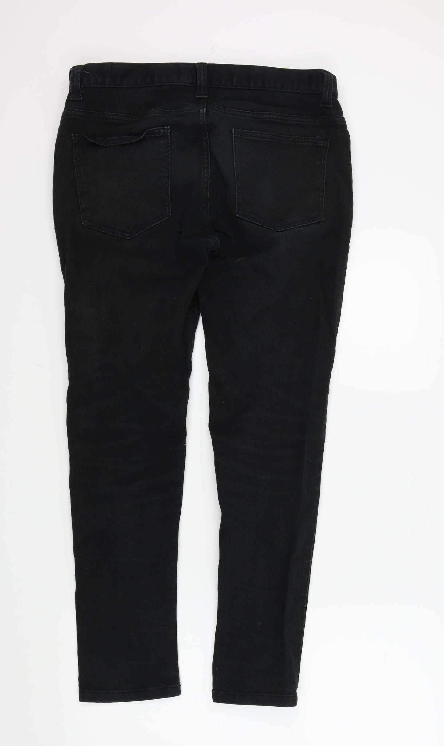 Denim & Co. Womens Black   Straight Jeans Size 32 L27 in