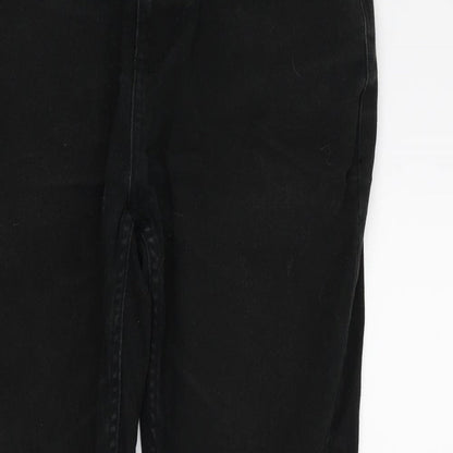 Denim & Co. Womens Black   Straight Jeans Size 32 L27 in