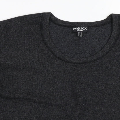 Close-up detail of Mexx women’s grey jumper, size XL