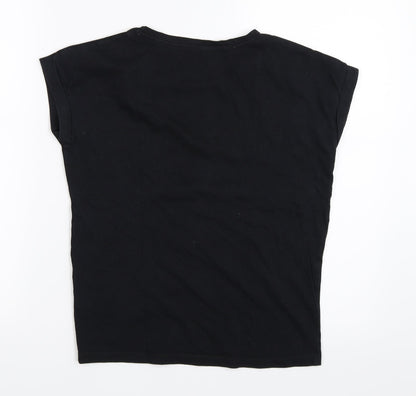 MAX Girls Black   Basic T-Shirt Size 11-12 Years  - mermaid