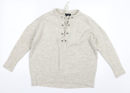 Atmosphere Womens Beige   Pullover Jumper Size S