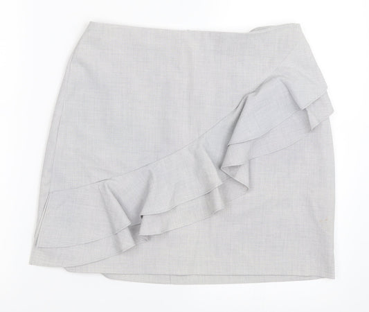 New Look Womens Grey   Mini Skirt Size 10