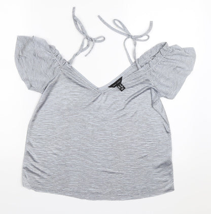 New Look Womens Silver   Basic Blouse Size 10