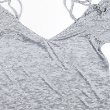 New Look Womens Silver   Basic Blouse Size 10