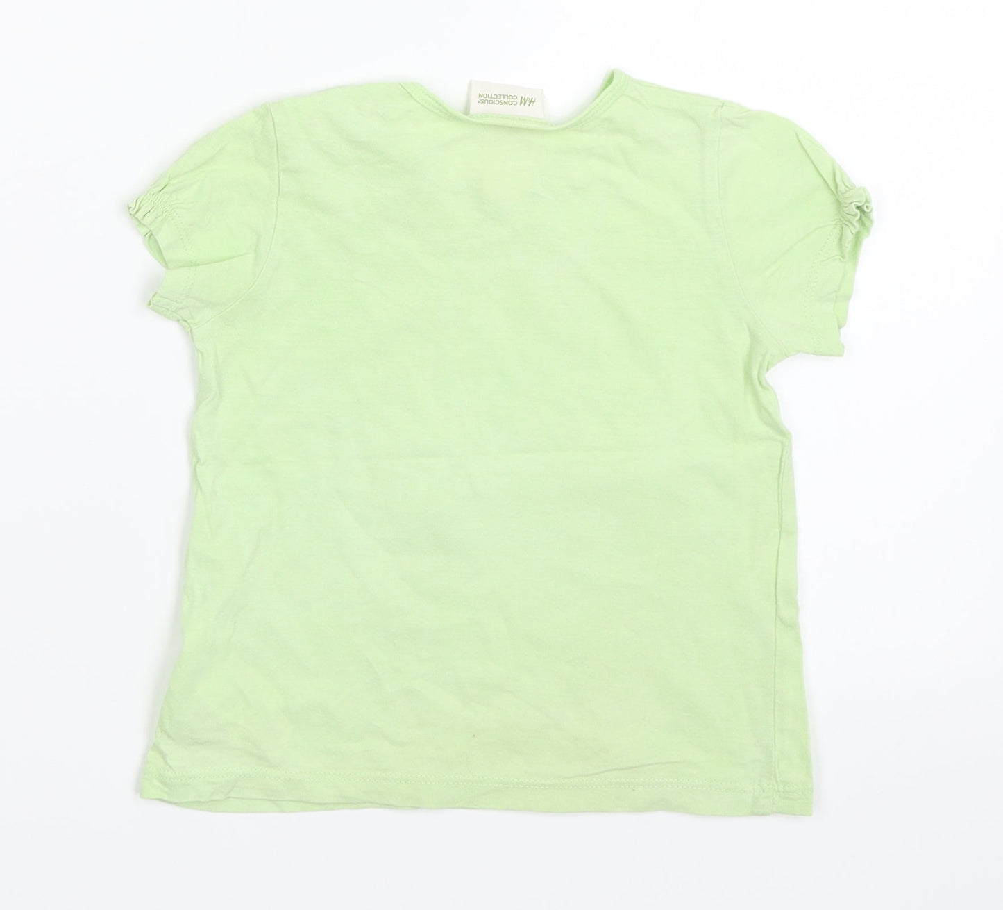 H&M Girls Green   Basic T-Shirt Size 12-18 Months