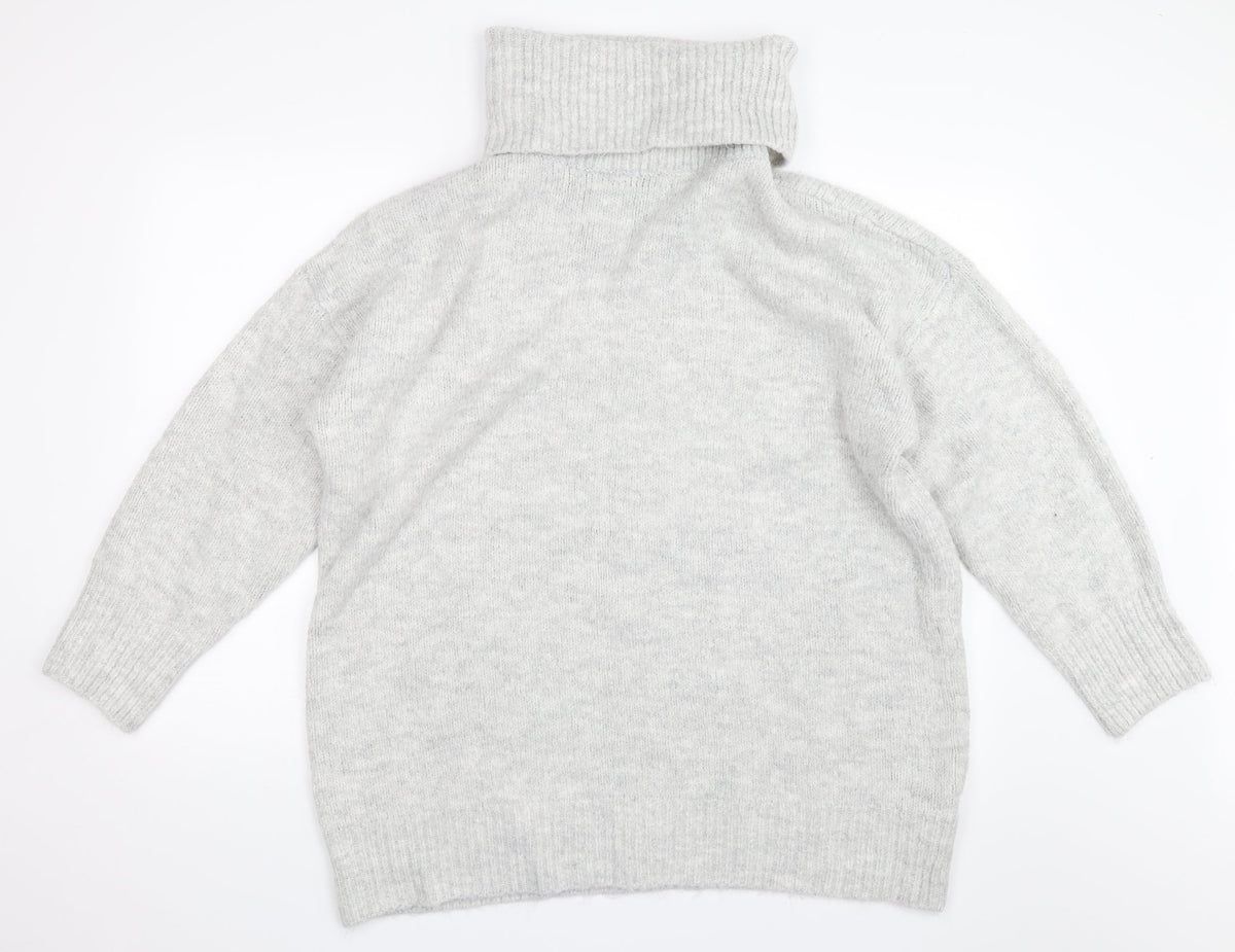Additional front view of Topshop women’s grey jumper, size M
