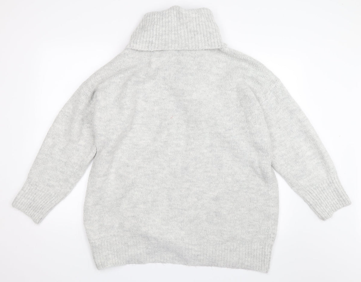 Back view of Topshop women’s grey jumper, size M