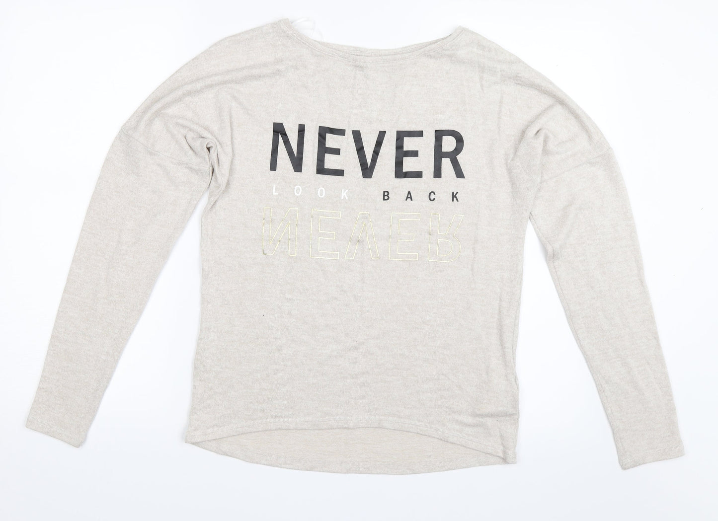 H&M Girls Beige   Pullover Jumper Size 14 Years
