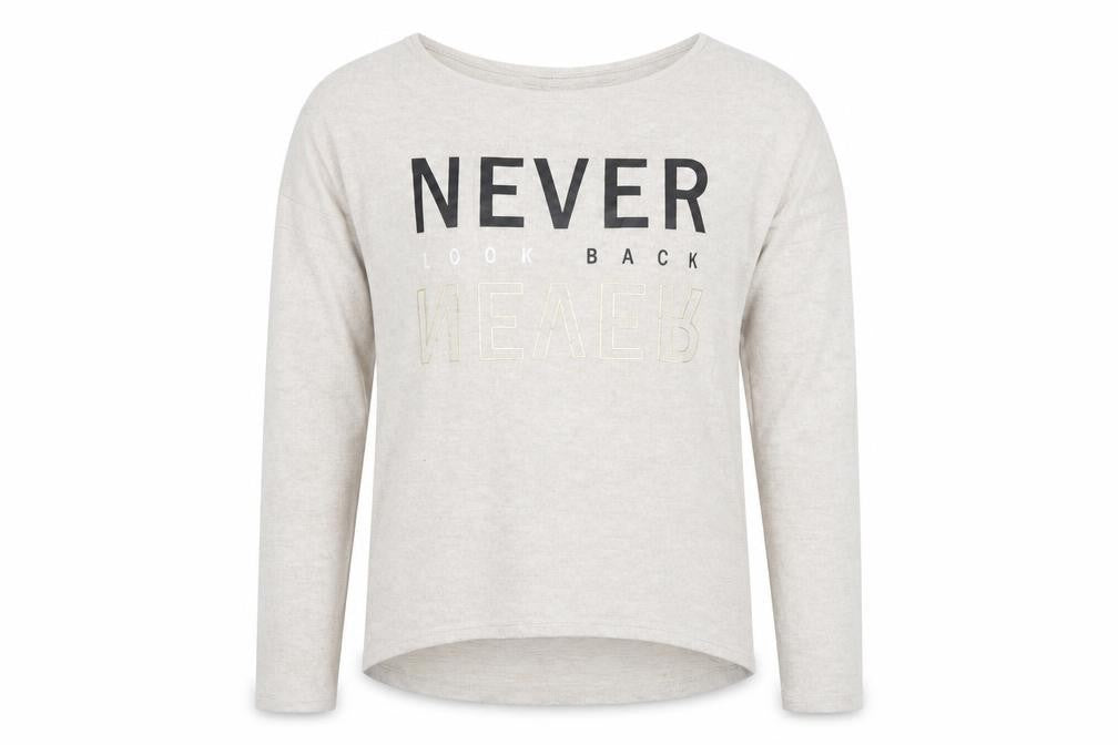 Front view of H&M girls’ beige jumper, size 14, years