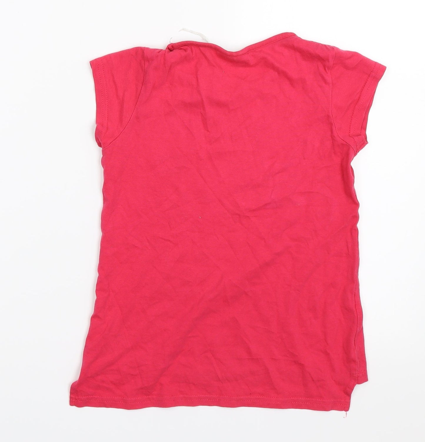 Matalan Girls Pink   Basic T-Shirt Size 6 Years  - paris