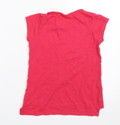 Matalan Girls Pink   Basic T-Shirt Size 6 Years  - paris