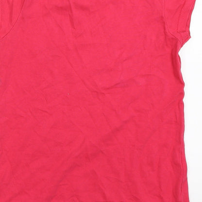 Matalan Girls Pink   Basic T-Shirt Size 6 Years  - paris