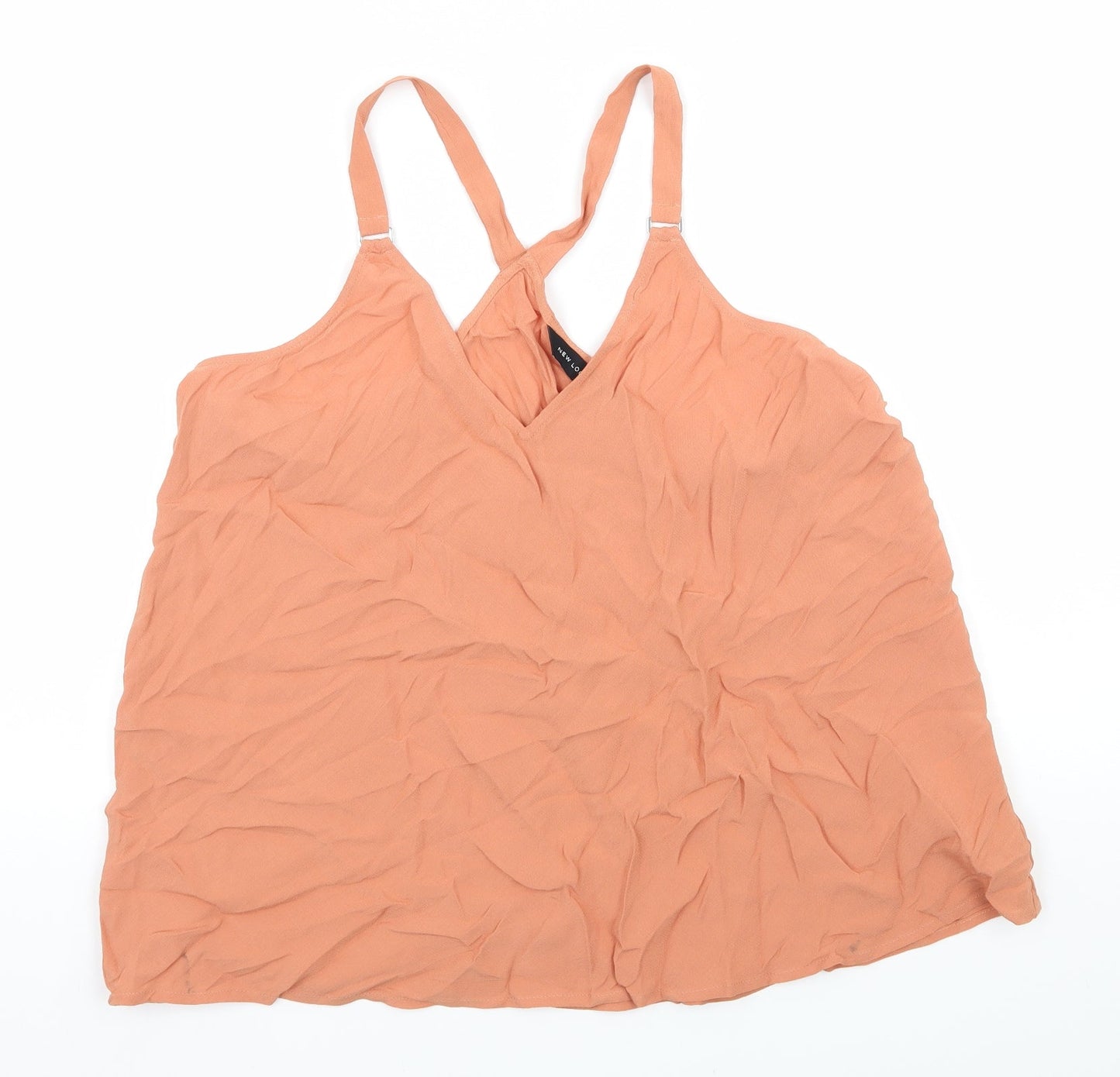Womens UK Size 14 New Look Orange Camisole Tank