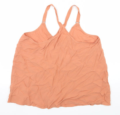 Womens UK Size 14 New Look Orange Camisole Tank