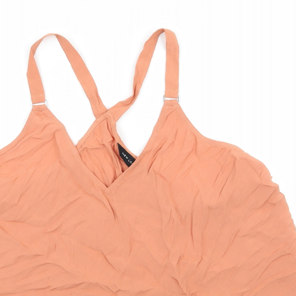 Womens UK Size 14 New Look Orange Camisole Tank