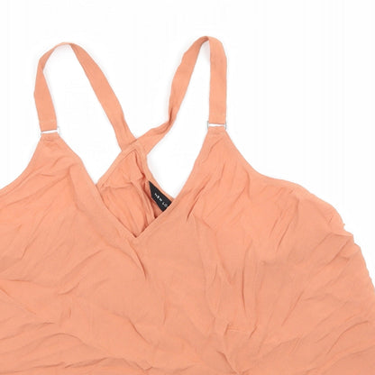 Womens UK Size 14 New Look Orange Camisole Tank