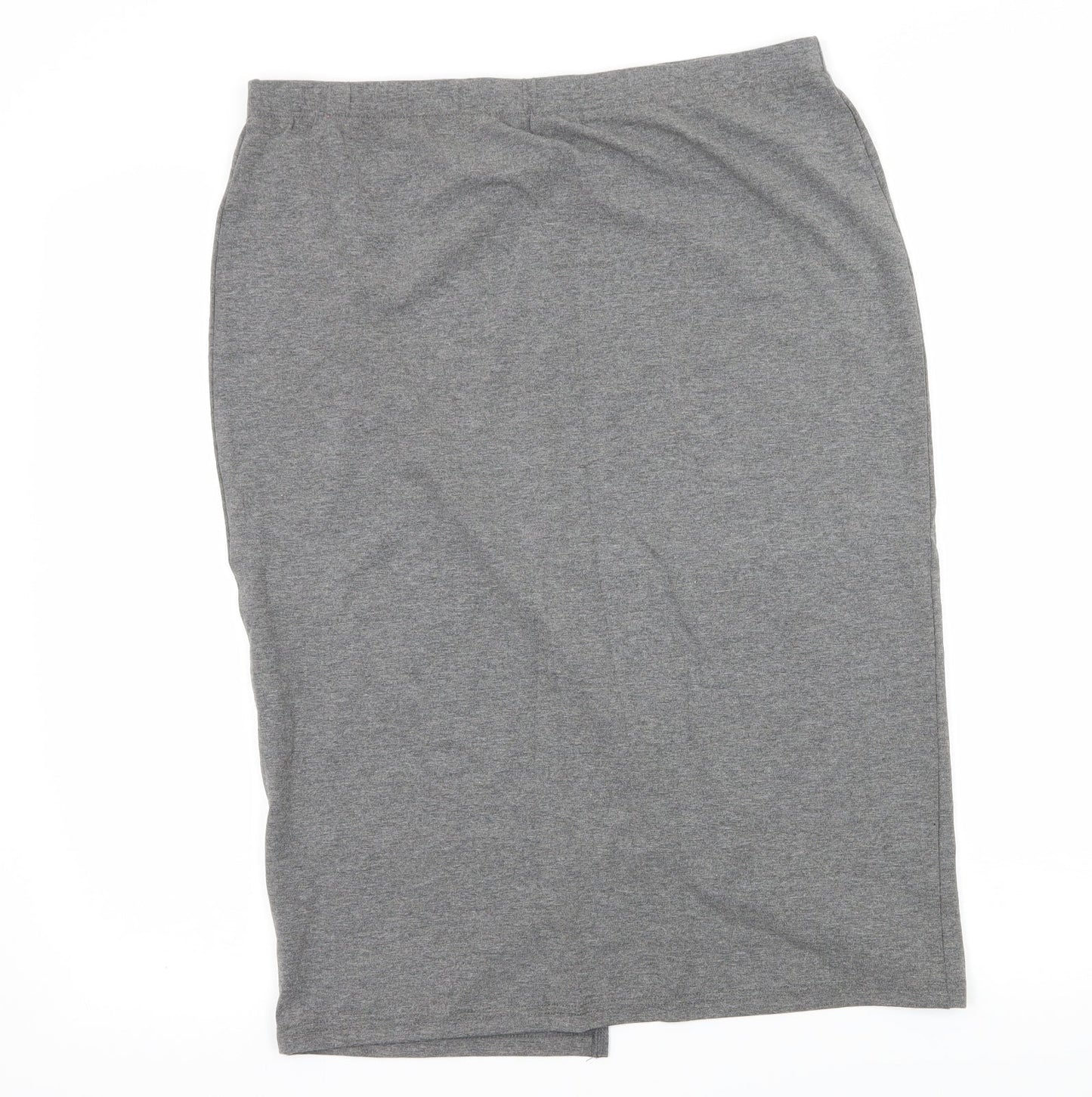 Just Fab Womens Grey  Jersey Straight & Pencil Skirt Size XL
