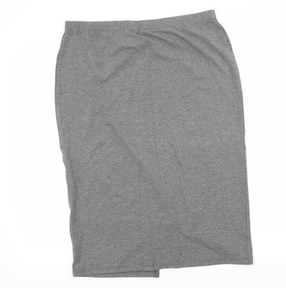 Just Fab Womens Grey  Jersey Straight & Pencil Skirt Size XL