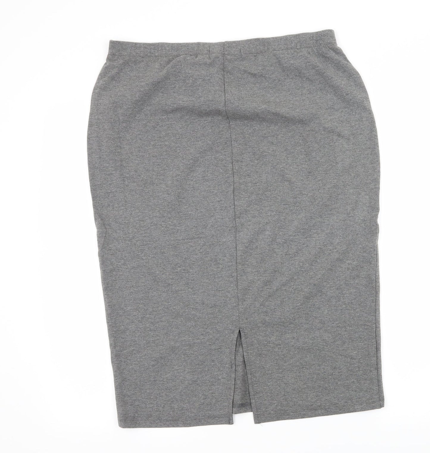 Just Fab Womens Grey  Jersey Straight & Pencil Skirt Size XL