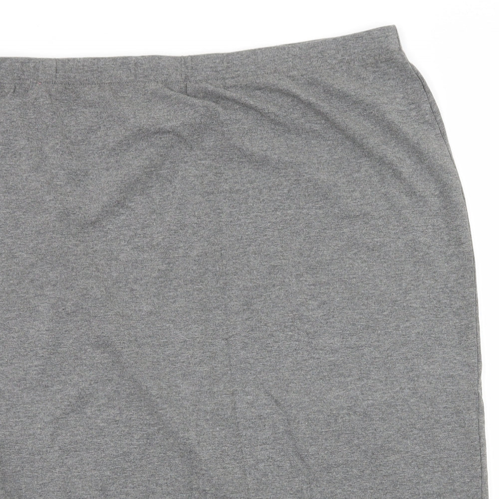 Just Fab Womens Grey  Jersey Straight & Pencil Skirt Size XL