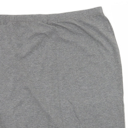 Just Fab Womens Grey  Jersey Straight & Pencil Skirt Size XL