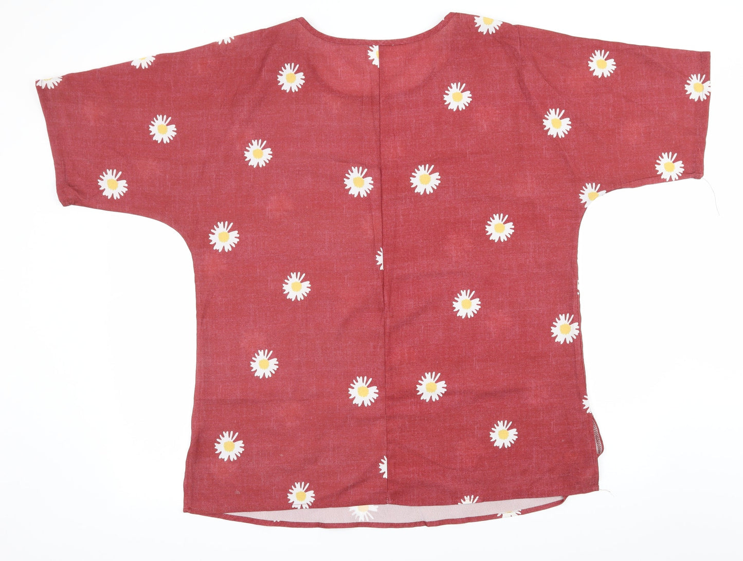 Womens UK Size XL Preworn Red Basic T-Shirt