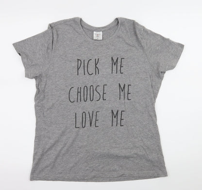 Womens UK Size XL Stedman Grey Basic T-Shirt