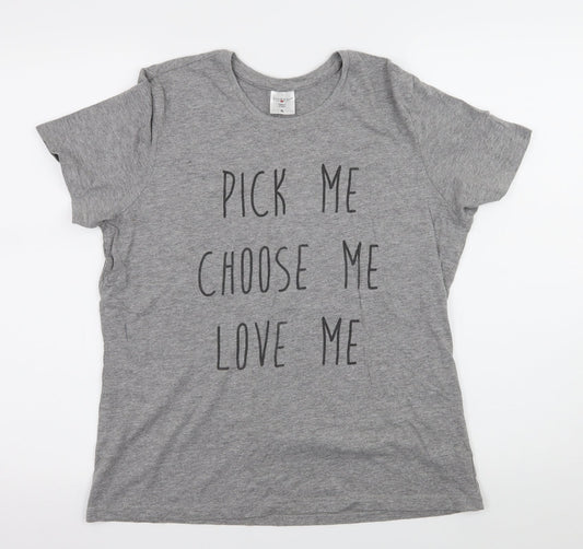Womens UK Size XL Stedman Grey Basic T-Shirt
