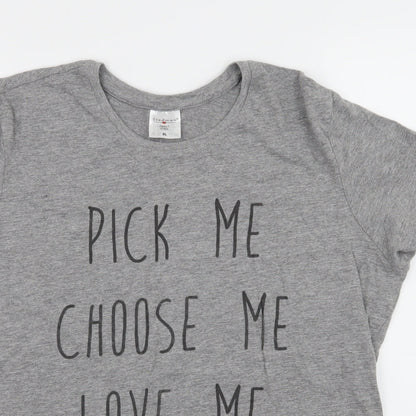 Womens UK Size XL Stedman Grey Basic T-Shirt