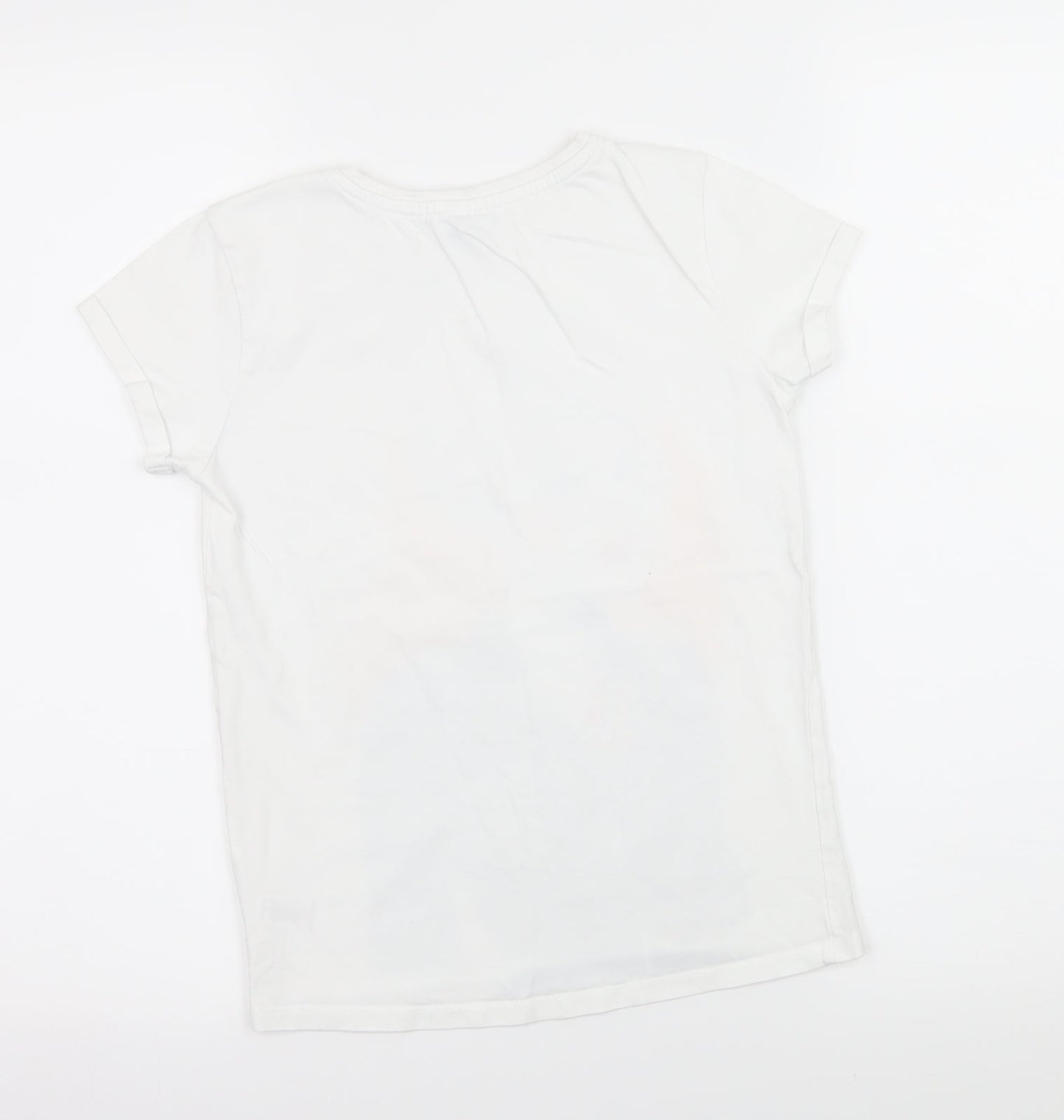 TU Girls White  Jersey Basic T-Shirt Size 10 Years  - Girl