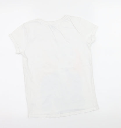 TU Girls White  Jersey Basic T-Shirt Size 10 Years  - Girl