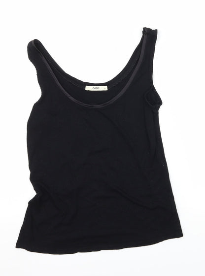 Womens UK Size M Oasis Black Basic Tank