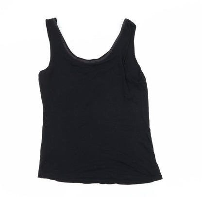 Womens UK Size M Oasis Black Basic Tank