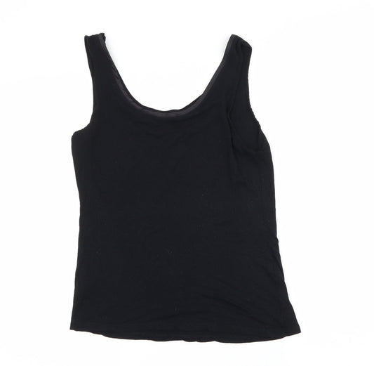 Womens UK Size M Oasis Black Basic Tank