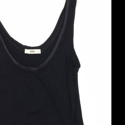 Womens UK Size M Oasis Black Basic Tank