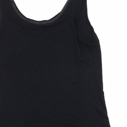Womens UK Size M Oasis Black Basic Tank