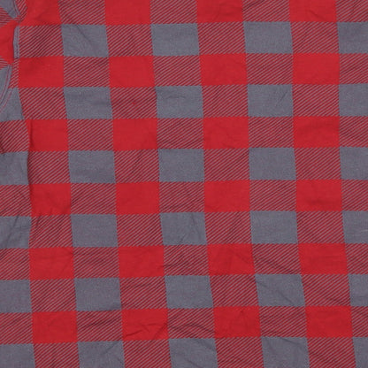 PEP & CO Boys Red Check Jersey Basic T-Shirt Size 9-10 Years