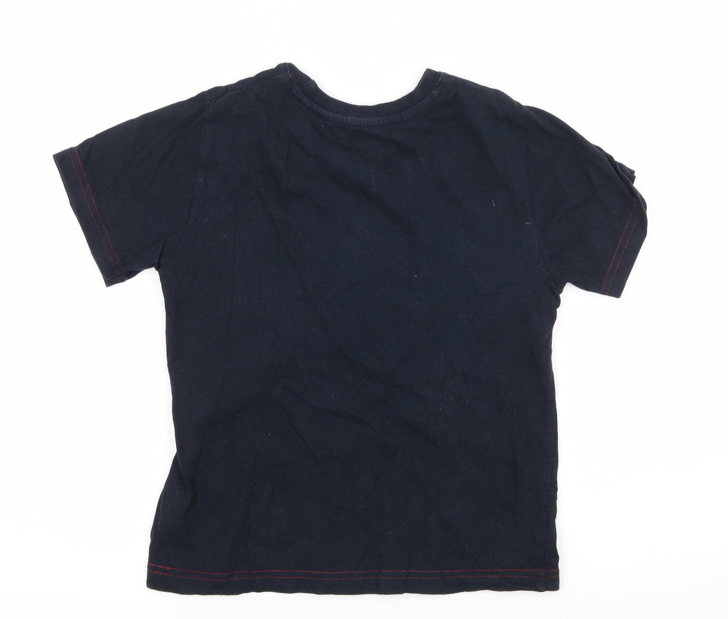 Rebel Boys Blue  Jersey Basic T-Shirt Size 6-7 Years  - Have a cool yule!