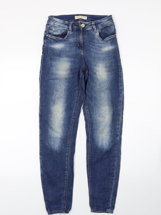 Womens UK Size 8 Papaya Regular Fit Skinny Blue Jeans