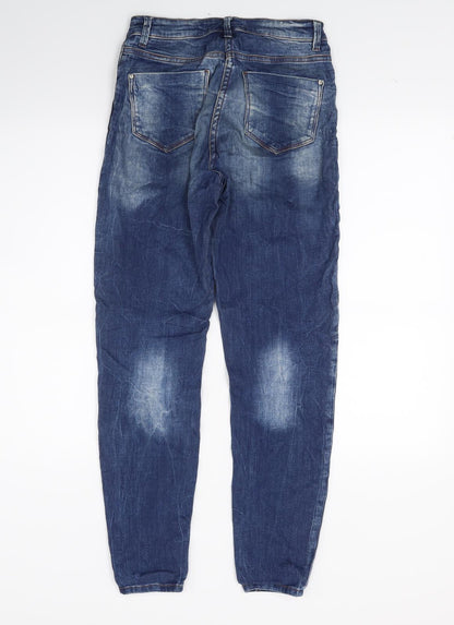 Womens UK Size 8 Papaya Regular Fit Skinny Blue Jeans