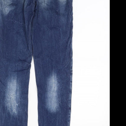 Womens UK Size 8 Papaya Regular Fit Skinny Blue Jeans
