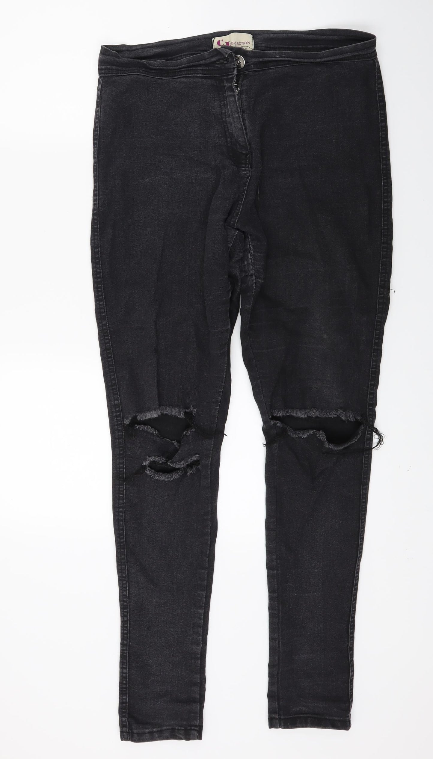 CJ Jeans Womens Black  Denim Skinny Jeans Size 8 L27 in