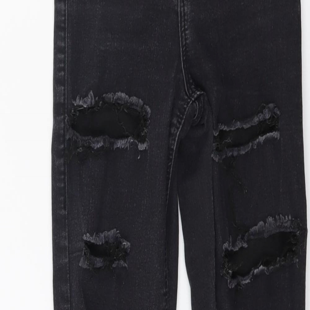 Topshop Womens Black  Denim Skinny Jeans Size 25 in L26 in
