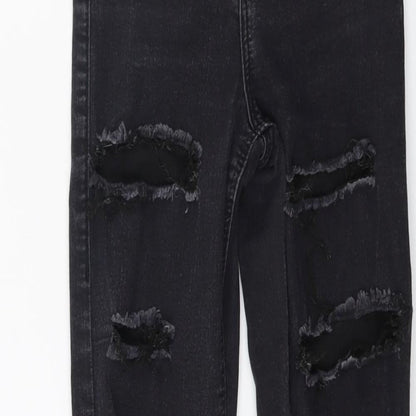 Topshop Womens Black  Denim Skinny Jeans Size 25 in L26 in