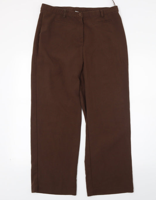 Womens UK Size 14 Damart Regular Fit  Brown Trousers