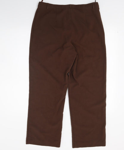 Womens UK Size 14 Damart Regular Fit  Brown Trousers