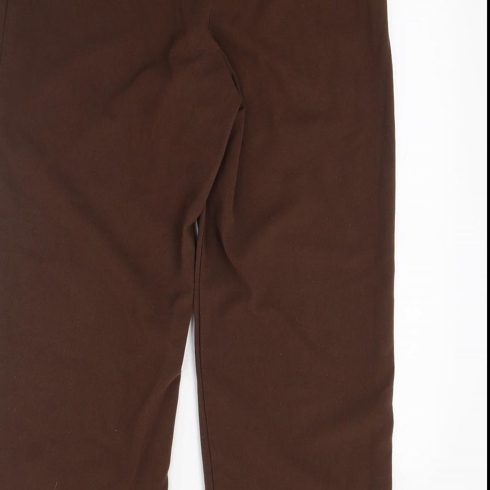 Womens UK Size 14 Damart Regular Fit  Brown Trousers
