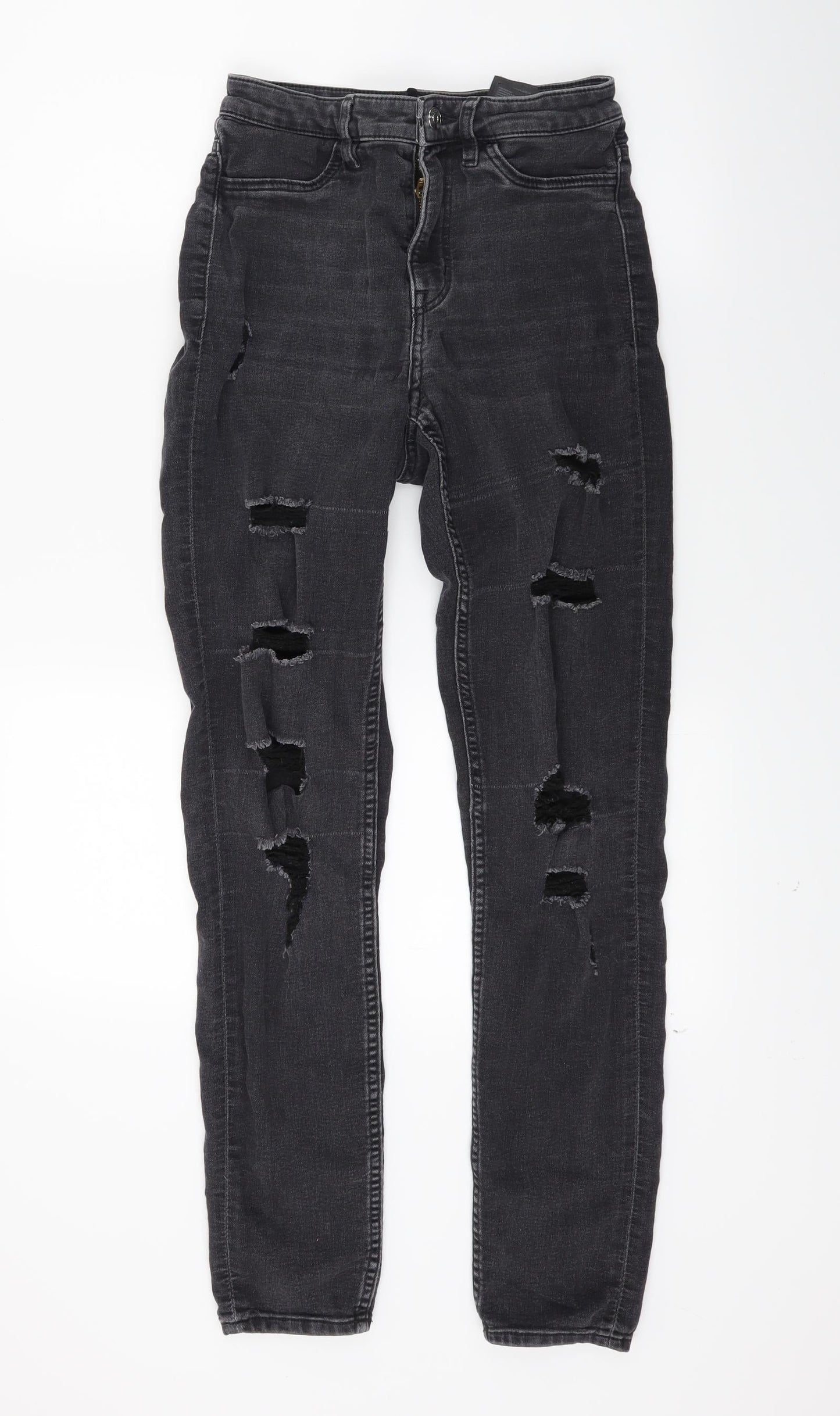 Womens UK Size 6 Divided Regular Fit Skinny Black Jeans