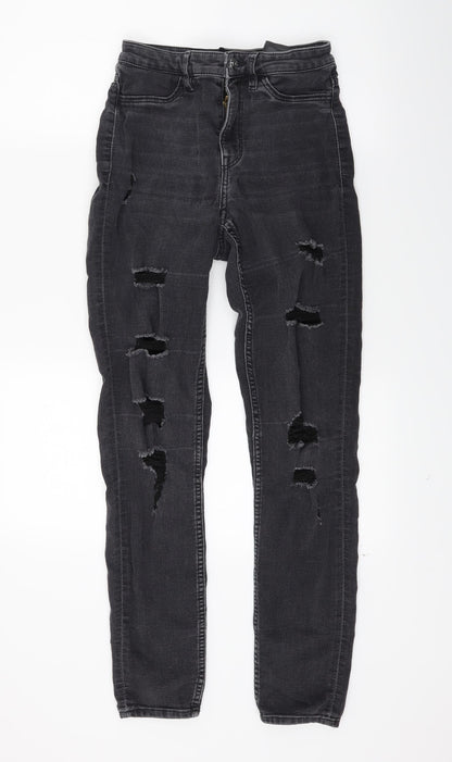 Womens UK Size 6 Divided Regular Fit Skinny Black Jeans